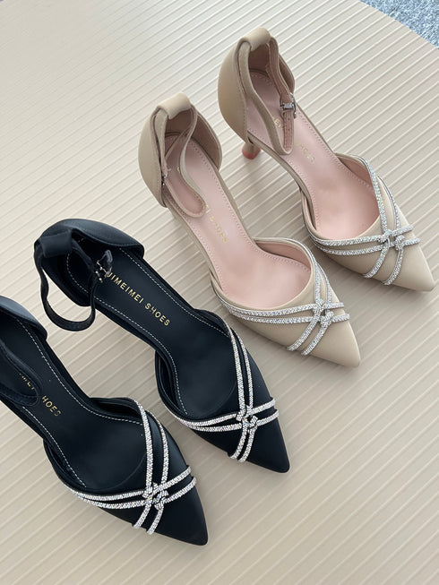 Elegant Rhinestones Decor Party High Heels